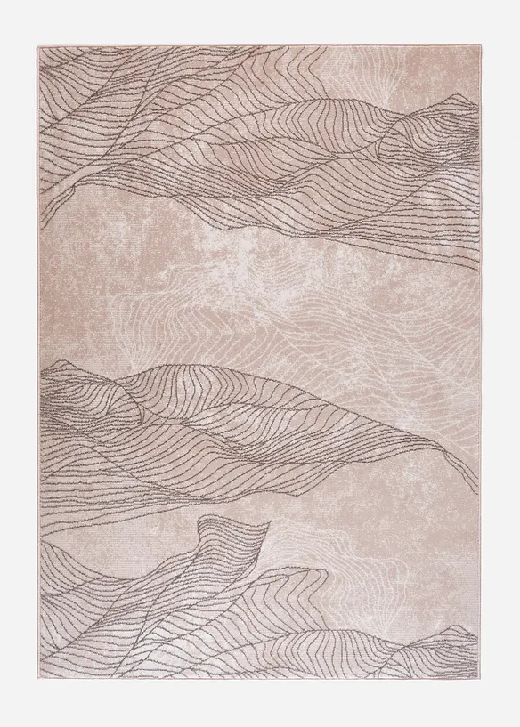 Teppich mit modernem Design in beige von vorne - bonprix