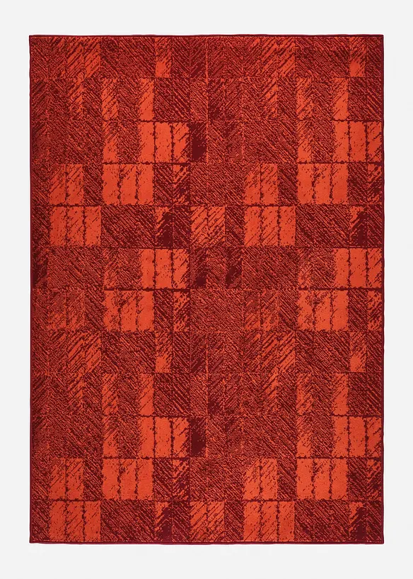 Teppich mit graphischer Musterung in orange von vorne - bonprix