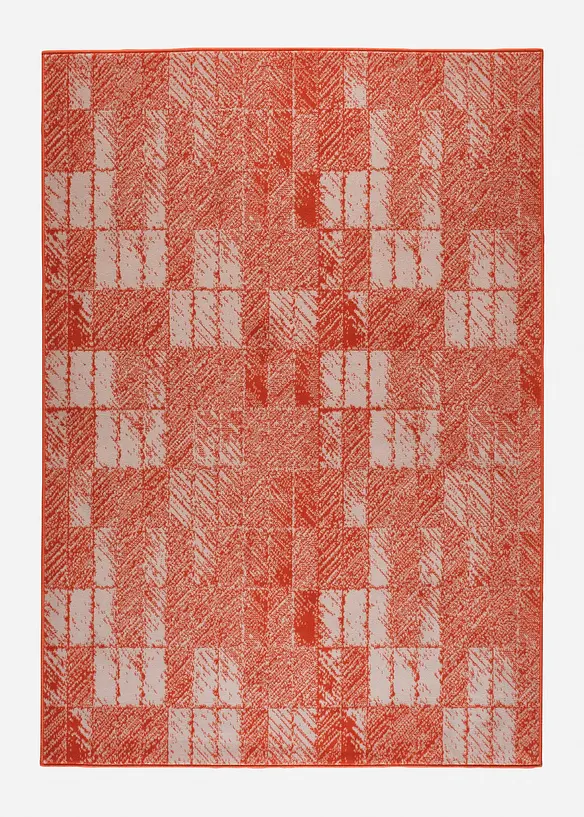 Teppich mit graphischer Musterung in orange von vorne - bonprix