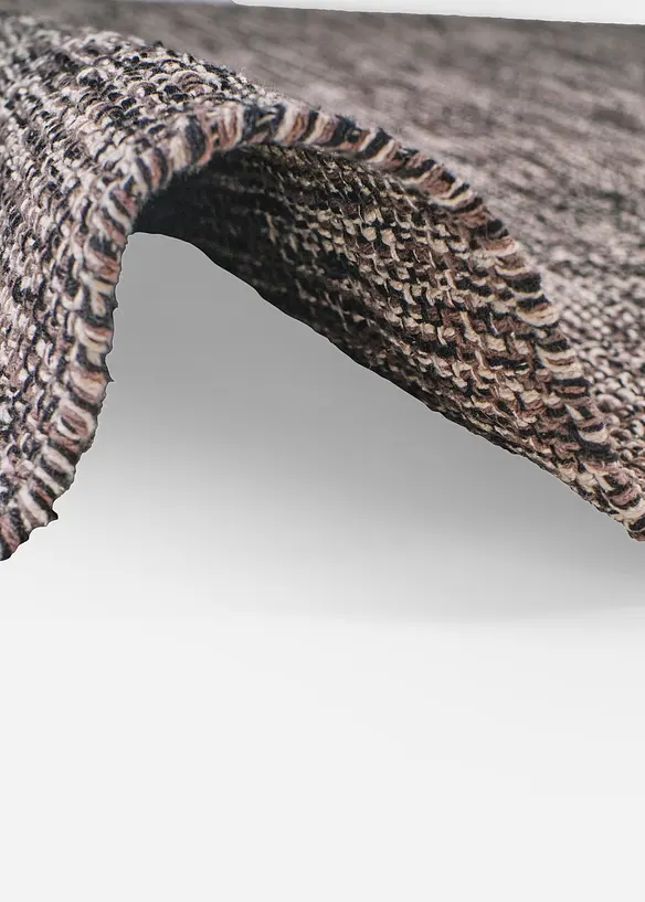 Kelim-Teppich mit Fransen in grau (Detailaufnahme) - bonprix