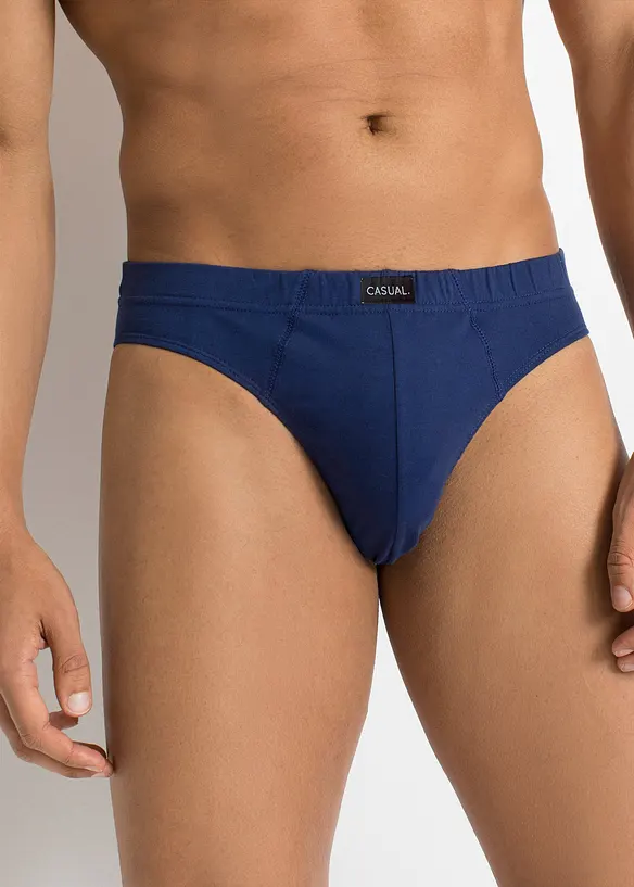 Slip mit weicher Baumwolle (10er Pack) in schwarz von vorne - bonprix
