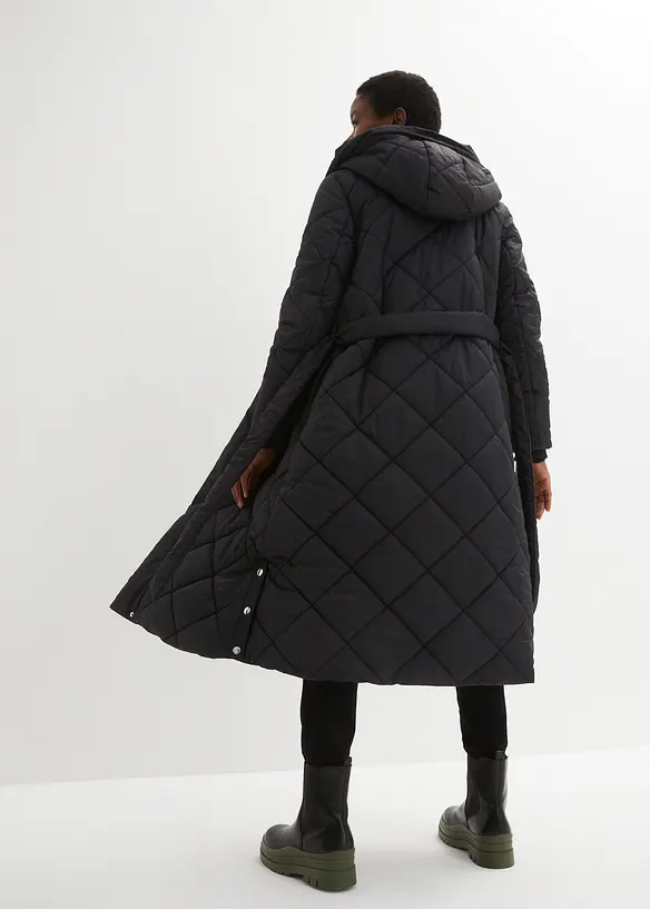 Leichter Steppmantel in schwarz von hinten (Totalaufnahme) - bonprix