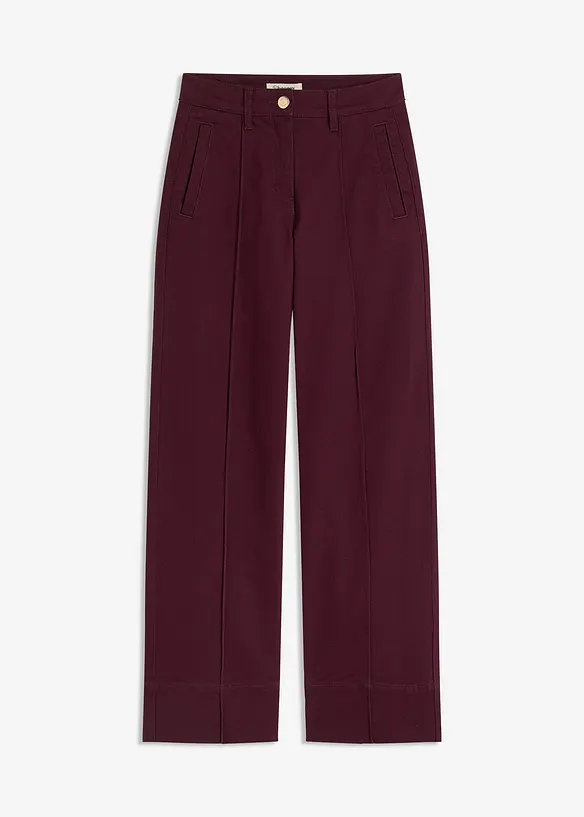 Twillhose mit Biese und Leistentasche in rot von vorne - bonprix