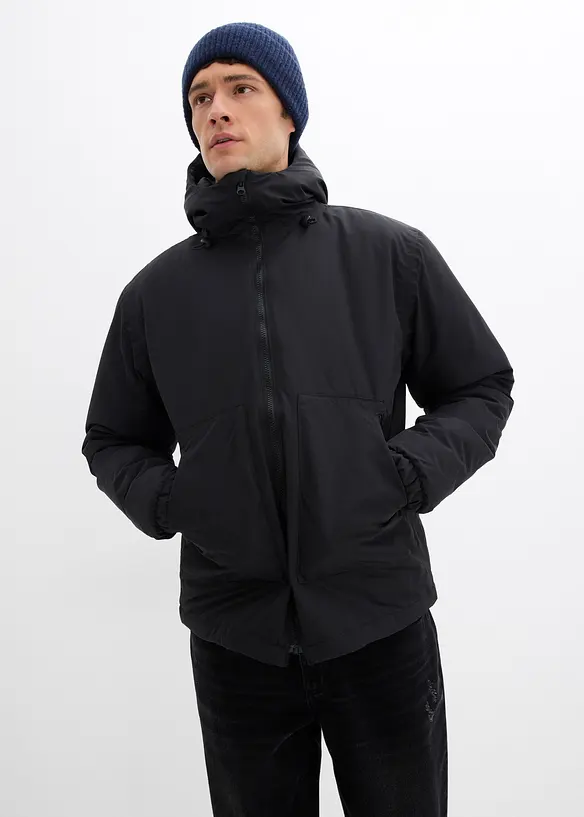 Wasserabweisende Funktions-Jacke in schwarz von vorne (im Anschnitt) - bonprix