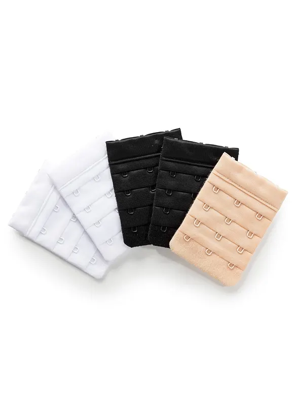 BH-Verlängerung (5er Pack) 3-Haken-Verschluss in beige von vorne - bonprix