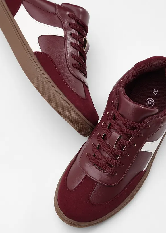 Sneaker im Retrolook in rot - bonprix