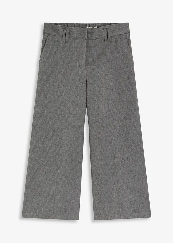 Hose mit Fischgrat in Wolloptik in grau von vorne - bonprix Hose mit Fischgrat in Wolloptik in grau von vorne - bonprix