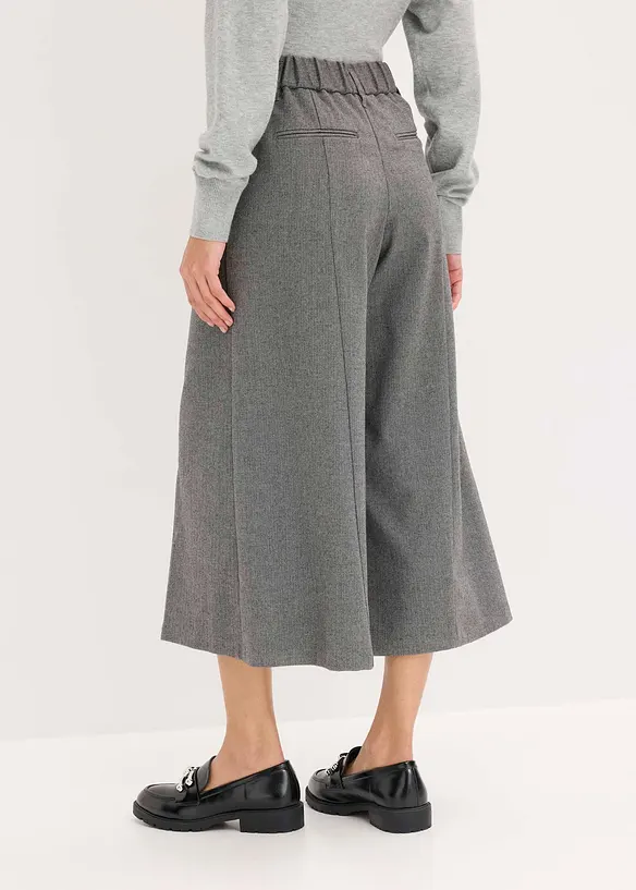 Hose mit Fischgrat in Wolloptik in grau von hinten - bonprix Hose mit Fischgrat in Wolloptik in grau von hinten - bonprix