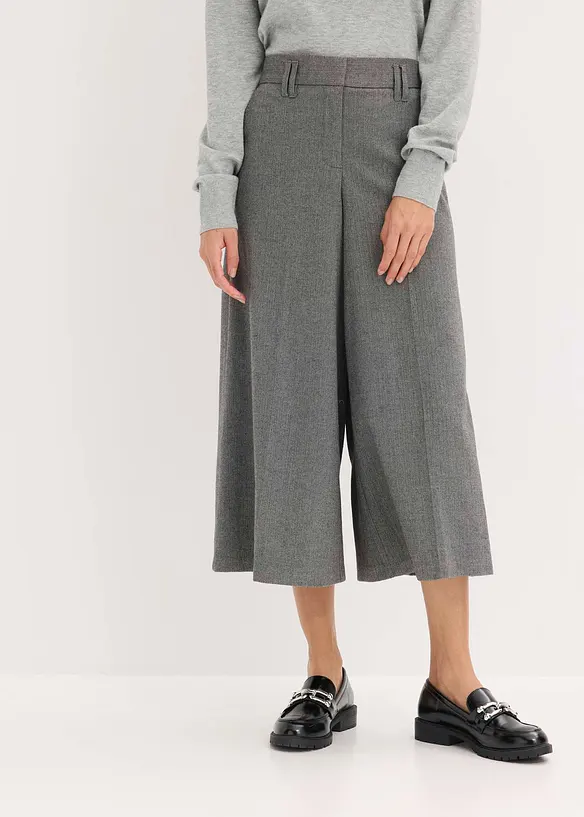 Hose mit Fischgrat in Wolloptik in grau von vorne - bonprix Hose mit Fischgrat in Wolloptik in grau von vorne - bonprix