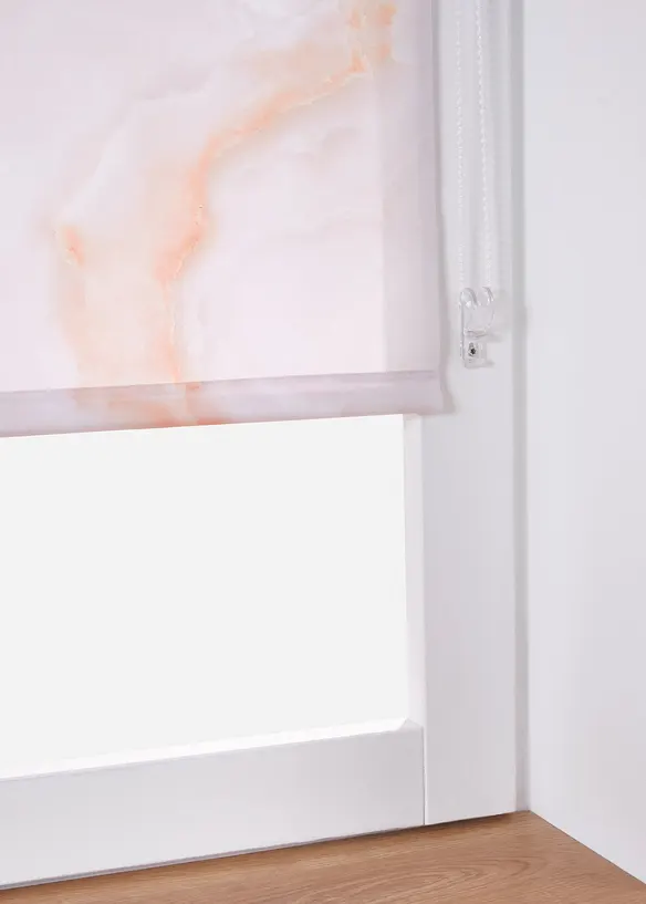 Sichtschutzrollo mit Druck in beige (Detailaufnahme) - bonprix