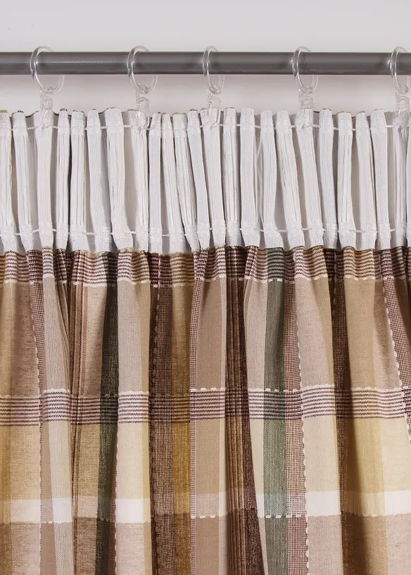 Vorhang gewebt aus Bio-Baumwolle (1er Pack) in beige - bonprix