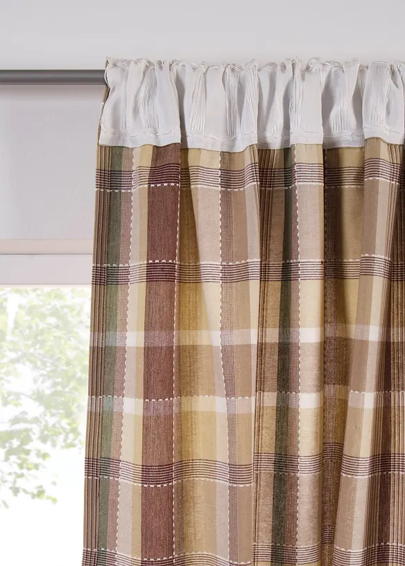 Vorhang gewebt aus Bio-Baumwolle (1er Pack) in beige - bonprix