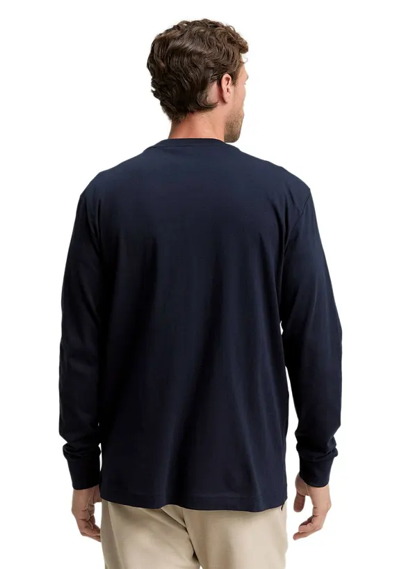 Tom Tailor Langarmshirt in blau von hinten (im Anschnitt) - Tom Tailor