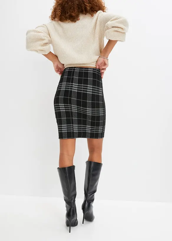 Tartan-Minirock in schwarz von hinten - bonprix Tartan-Minirock in schwarz von hinten - bonprix
