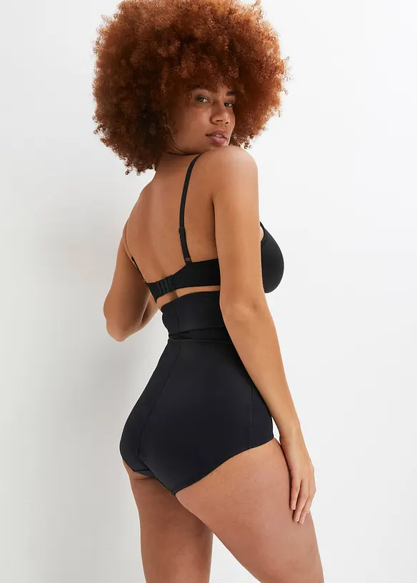 Strong Highwaist Shape Slip in schwarz von hinten - bonprix