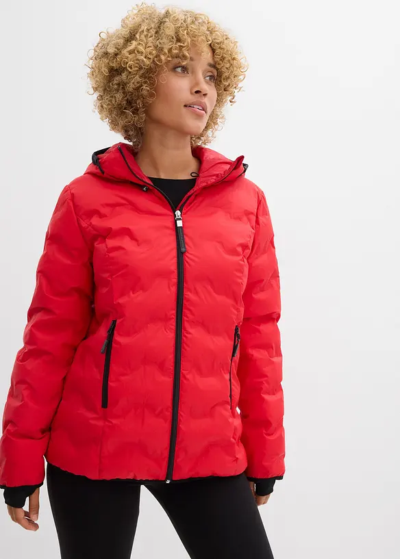 wasserabweisende, ultraleichte Funktions-Jacke in rot von vorne (im Anschnitt) - bonprix