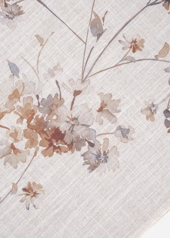 Tischläufer mit Leinenanteil in beige von vorne (Detailaufnahme) - bonprix