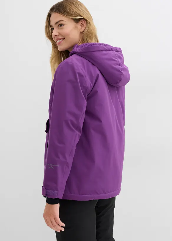 Gefütterter Windbreaker in lila von hinten (im Anschnitt) - bonprix