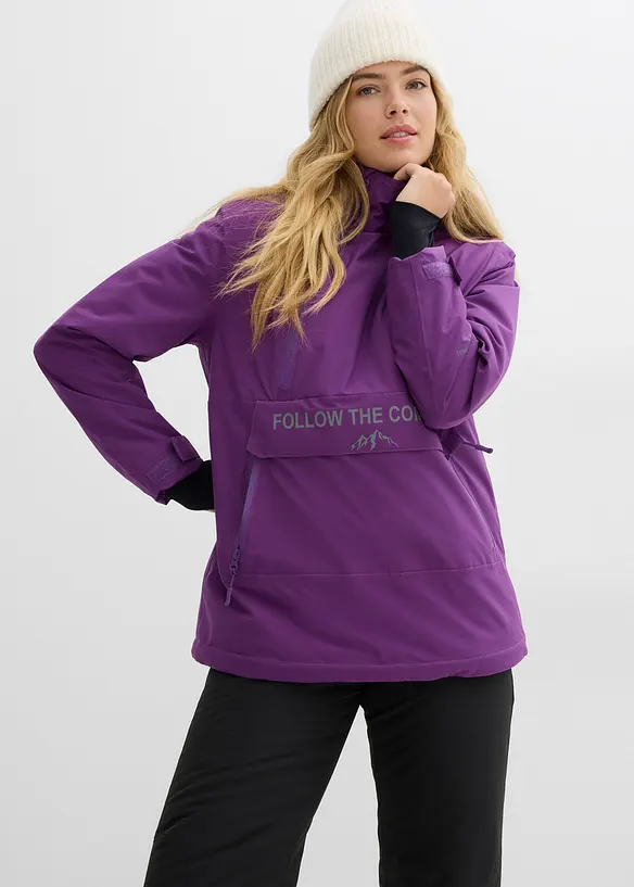 Gefütterter Windbreaker in lila von vorne (im Anschnitt) - bonprix