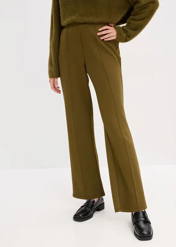 Scuba-Sweathose aus softem Viskose-Mix in grün von vorne - bonprix Scuba-Sweathose aus softem Viskose-Mix in grün von vorne - bonprix