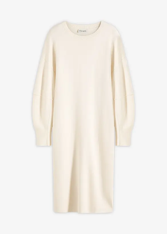 Milano Strickkleid in weiß von vorne - bonprix Milano Strickkleid in weiß von vorne - bonprix