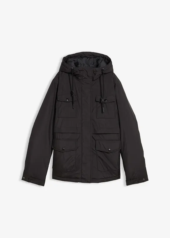 Wasserdichte Funktions-Jacke in schwarz von vorne - bonprix