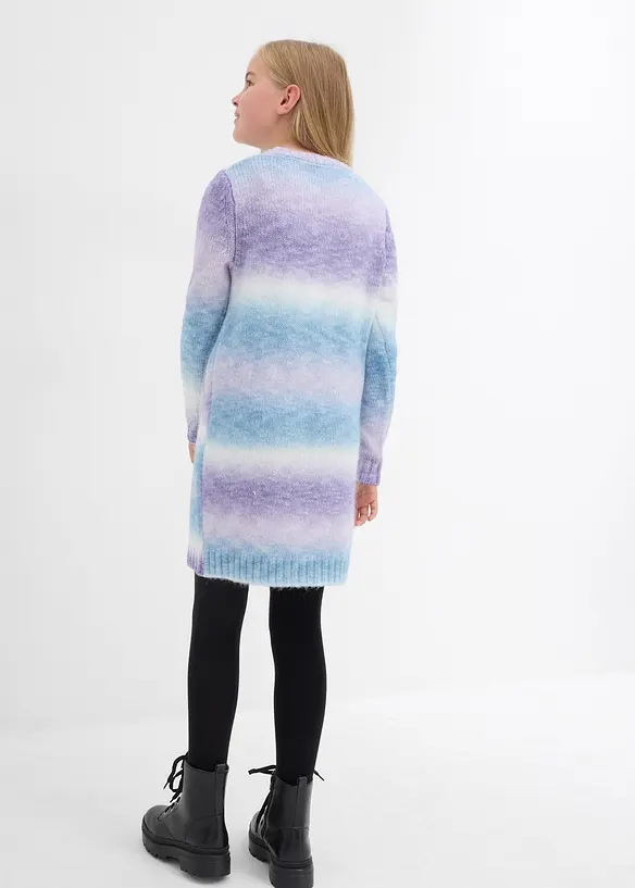 Strickkleid mit Farbverlauf in lila von hinten (Totalaufnahme) - bonprix