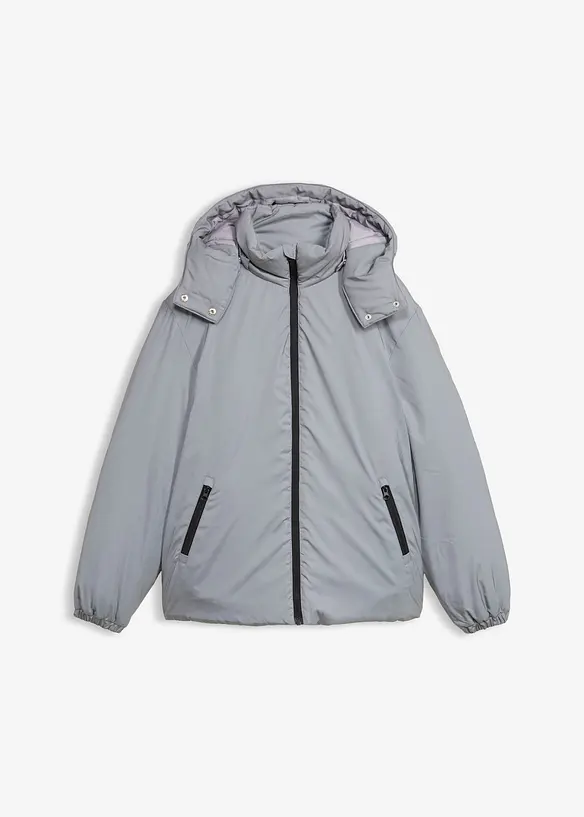 Reflektierende Funktions-Jacke in silber von vorne - bonprix