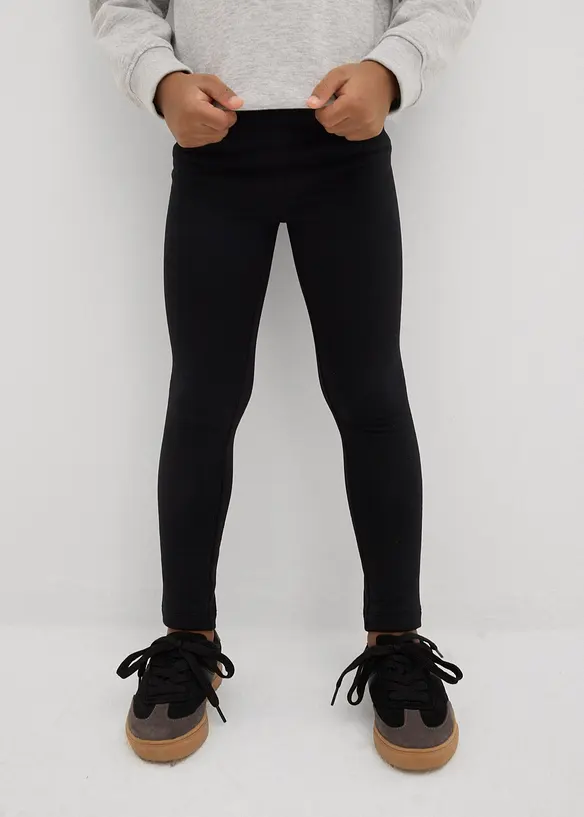 Thermo-Leggings (2er Pack) in schwarz von vorne - bonprix