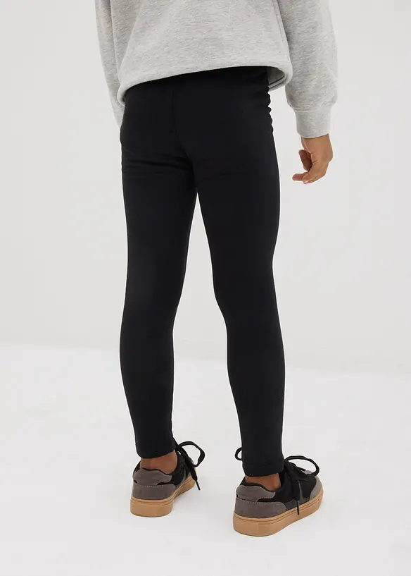 Thermo-Leggings (2er Pack) in schwarz von hinten - bonprix