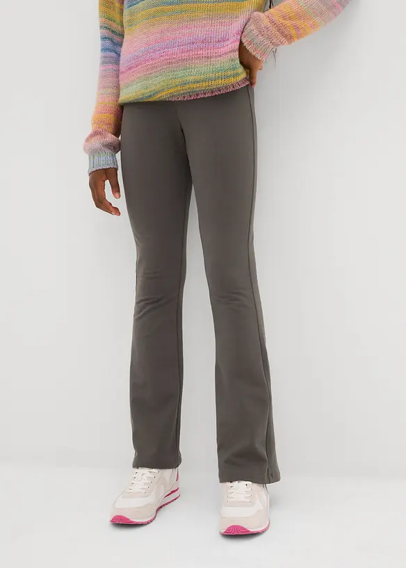 Thermo-Leggings Bootcut (2er Pack) in blau von vorne - bonprix