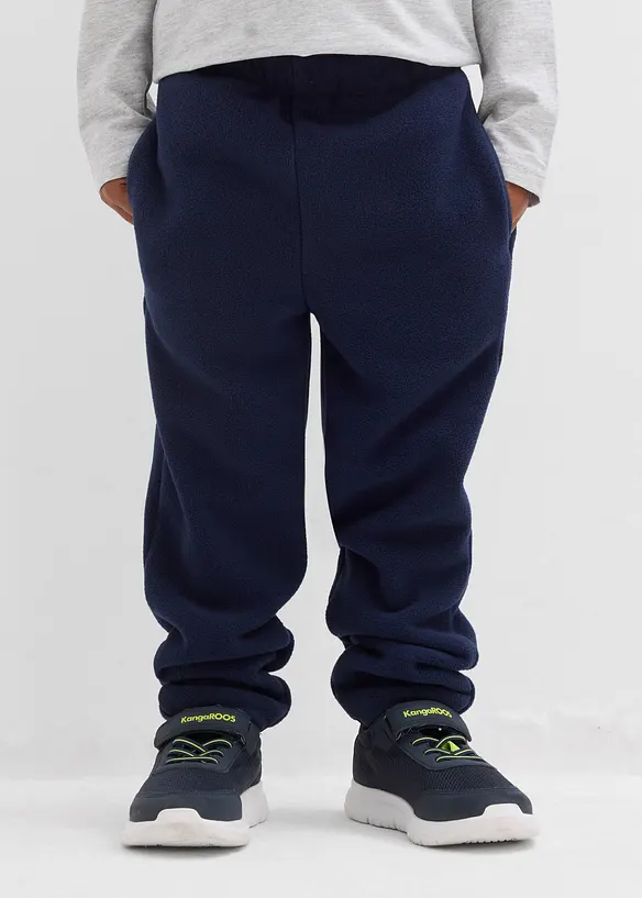 wärmende Thermohose aus Fleece in blau von vorne - bonprix