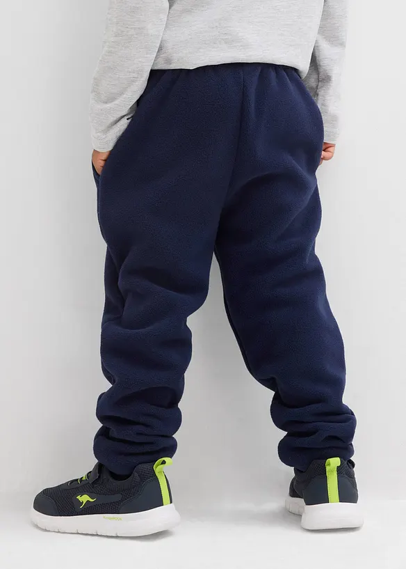 wärmende Thermohose aus Fleece in blau von hinten - bonprix
