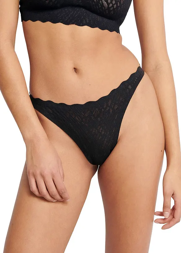 sloggi ZERO Feel Bliss String in schwarz von vorne - Sloggi