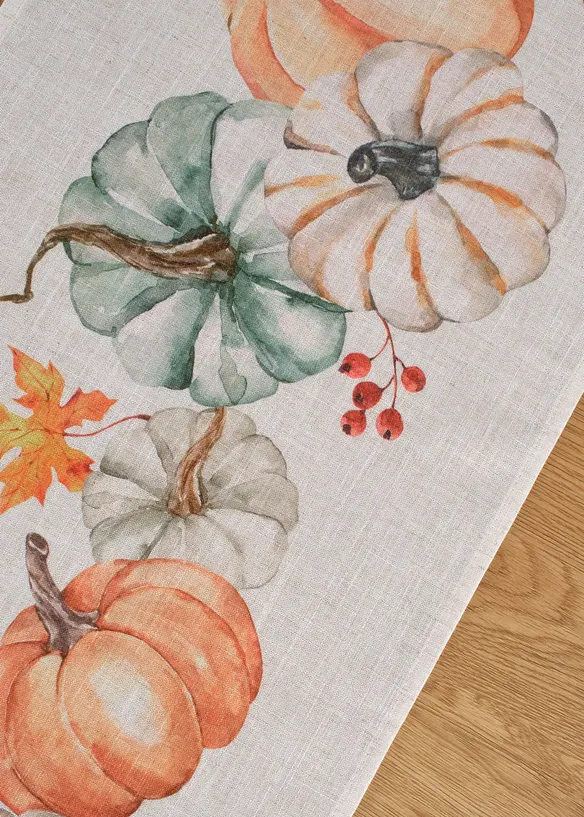 Tischläufer mit Leinenanteil in beige (Detailaufnahme) - bonprix