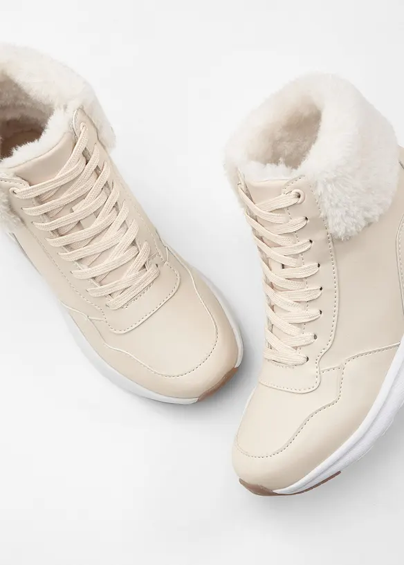 High-Top-Sneaker in beige - bonprix