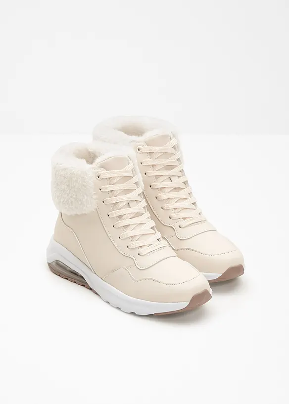 High-Top-Sneaker in beige - bonprix