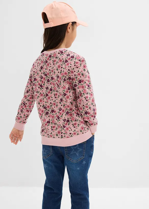 Sweatshirt aus reiner Bio-Baumwolle (2er Pack) in weiß von hinten (im Anschnitt) - bonprix