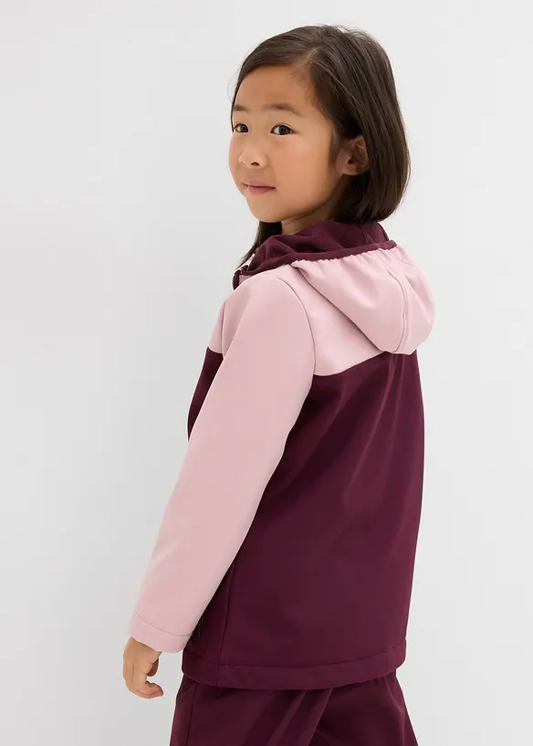 Thermo-Softshelljacke, wasserabweisend in rosa von hinten (im Anschnitt) - bonprix