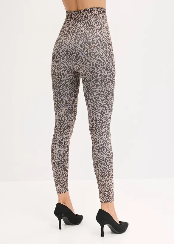 Thermo-Strumpfleggings in braun von hinten - bonprix
