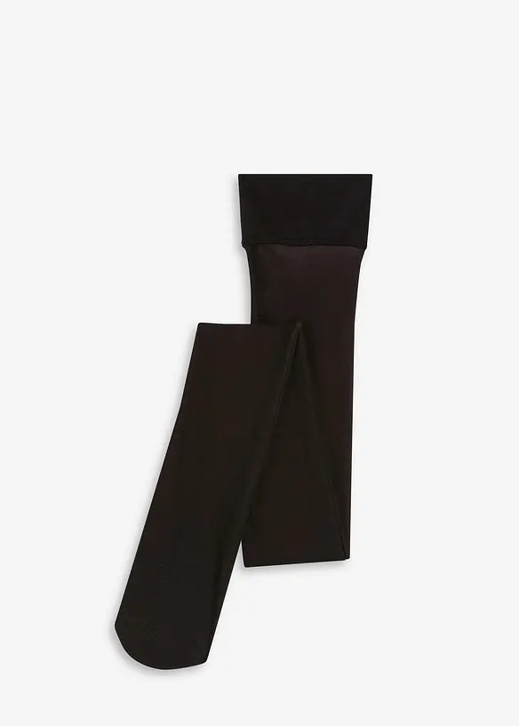 Thermostrumpfhose mit transparenter Optik in schwarz von vorne - bonprix