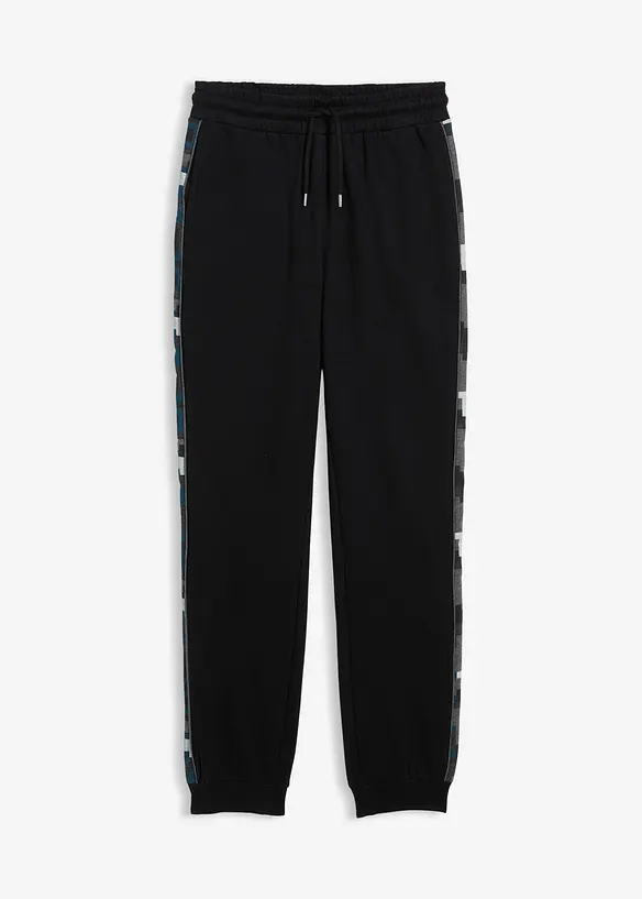 Jogginghose mit Bio-Baumwolle in schwarz von vorne - bonprix