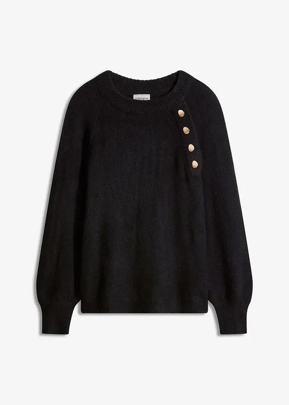 Pullover in schwarz von vorne - bonprix