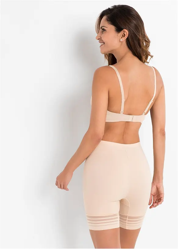 Shape-Radlerhose mit mittlerer Formkraft in beige von hinten - bonprix