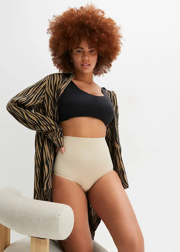 Seamless Shape Slip mit leichter Formkraft in beige von vorne - bonprix
