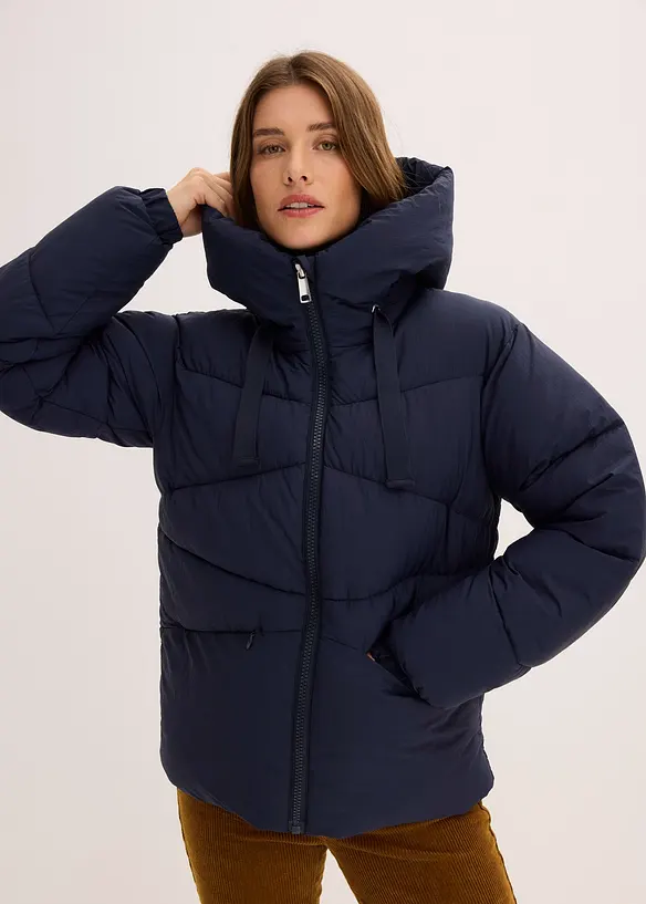 Wasserabweisende Steppjacke in blau von hinten (im Anschnitt) - bonprix
