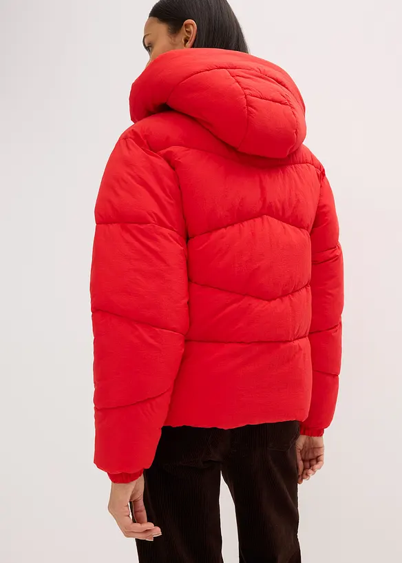 Wasserabweisende Steppjacke in rot von hinten (im Anschnitt) - bonprix
