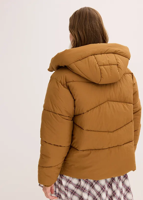 Wasserabweisende Steppjacke in braun von hinten (im Anschnitt) - bonprix