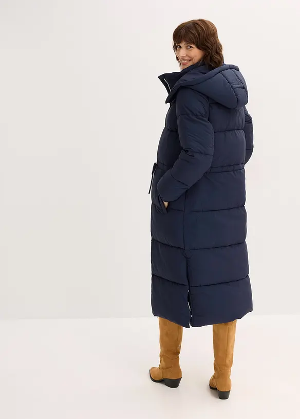 Wasserabweisender Steppmantel in blau von hinten (Totalaufnahme) - bonprix