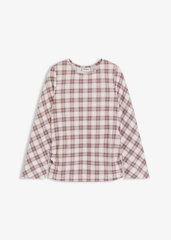 Langarmshirt in grau von vorne - bonprix